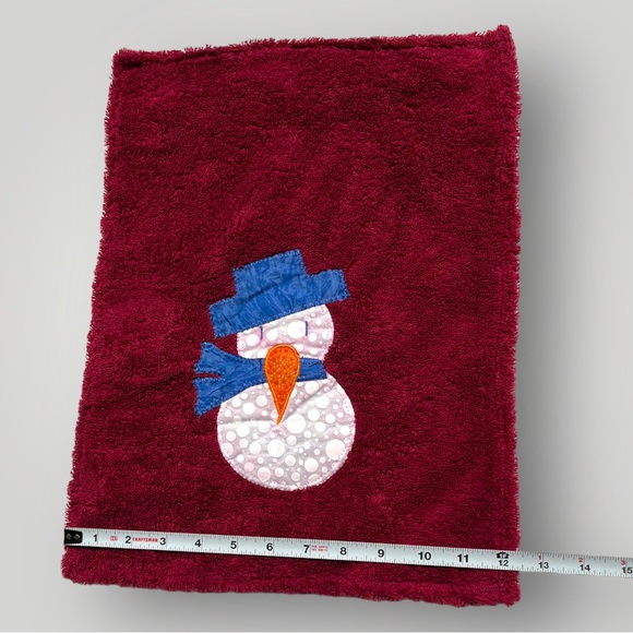 Lot/2 𝑯𝒂𝒏𝒅𝒎𝒂𝒅𝒆 Christmas Snowman Hand Towels 🎁 - Picture 11 of 16